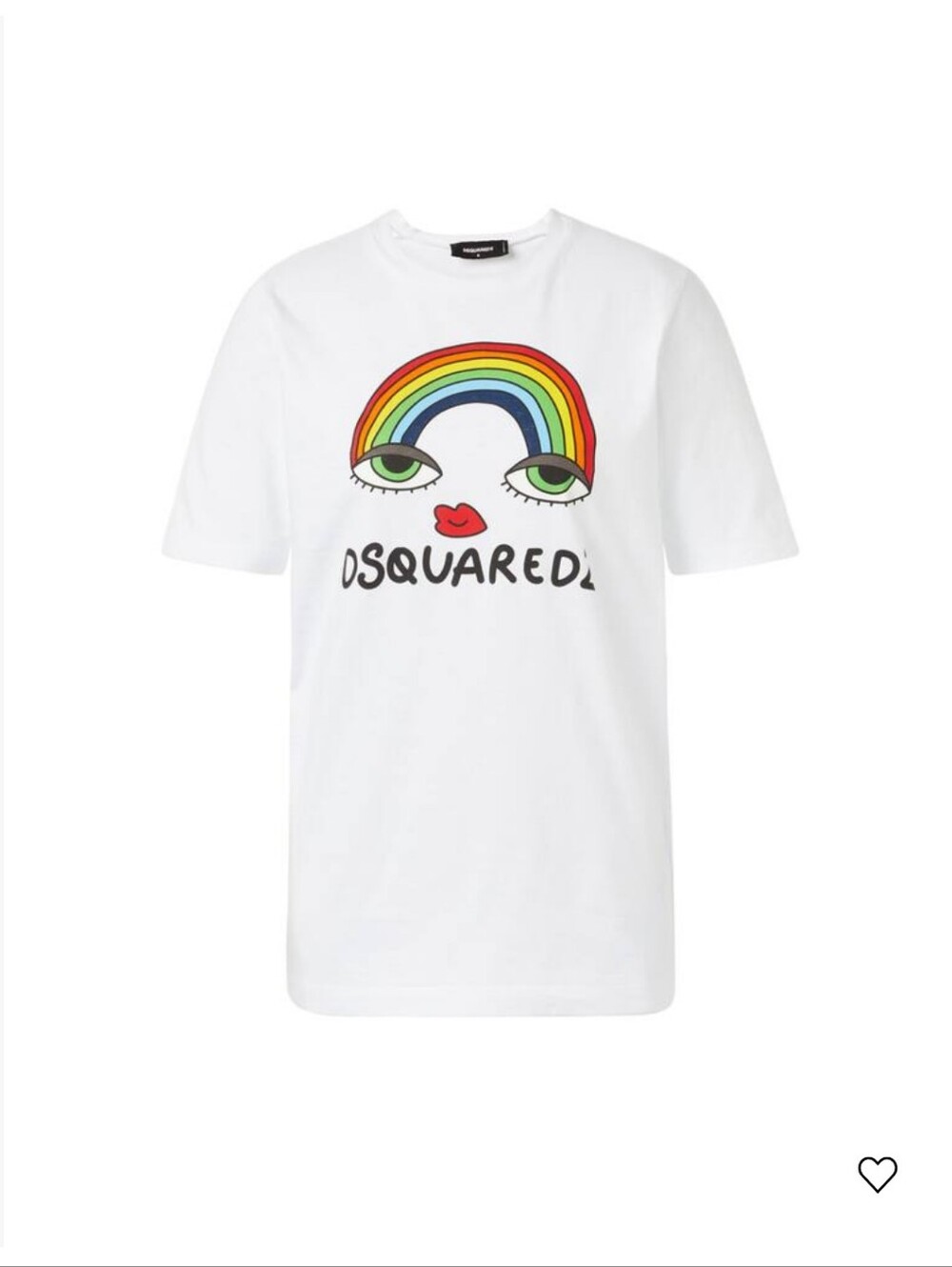 Dsquared2 Rainbow Logo Cotton T-Shirt - White